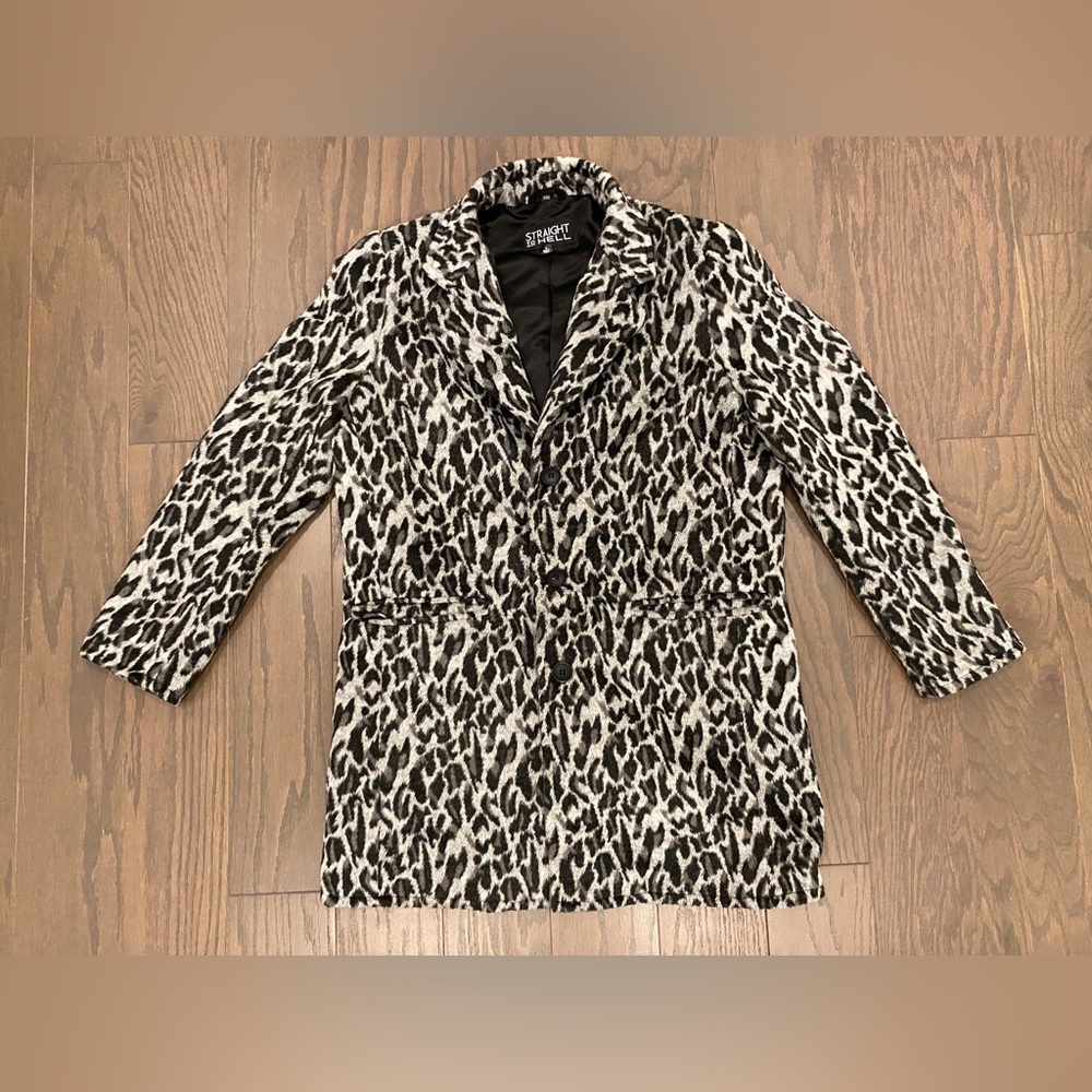 Straight To Hell Leopard Pea Coat (Men’s Medium)